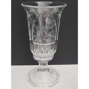 2 Pc Nativity Christmas Hurricane Candle Holder